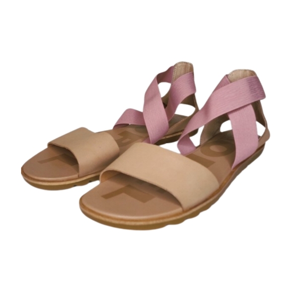 Sorel Shoes - SOREL Women's Ella II‎ Flat Sandal Honest Beige And Fraser Pink Size 10